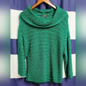 Jones Wear Emerald Green Cowl Neck Sweater | Women’s Knit Pullover